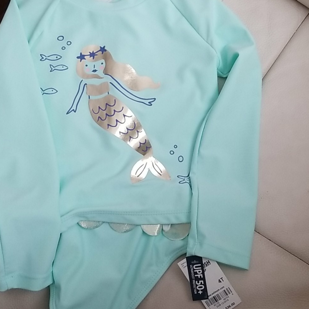 Osh Kosh Rashguard Wetsuit Swim Mermaid